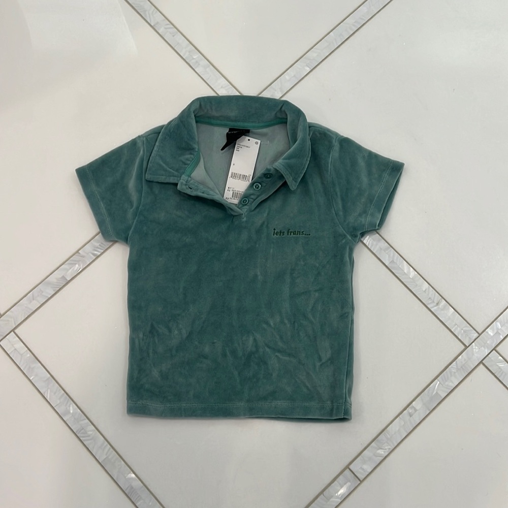 NWT - girls velvet polo - iets frans by urban outfitters